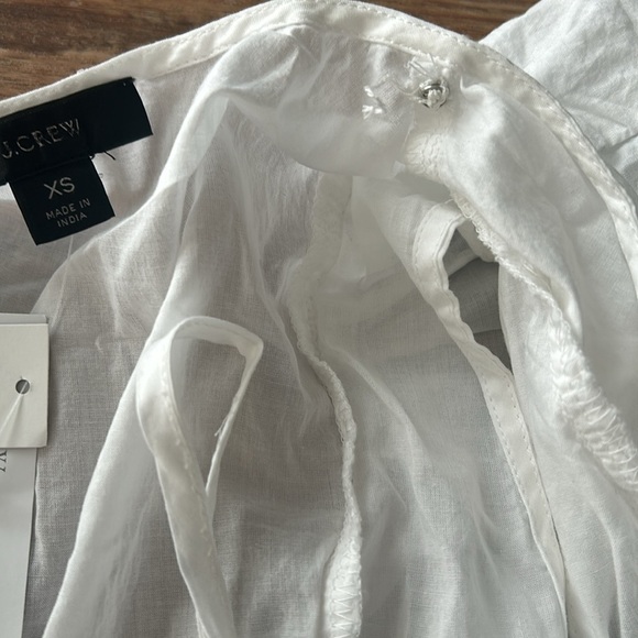 J. Crew Ruffle sleeve cotton voile dress AX318 XS WHITE - Picture 4 of 6